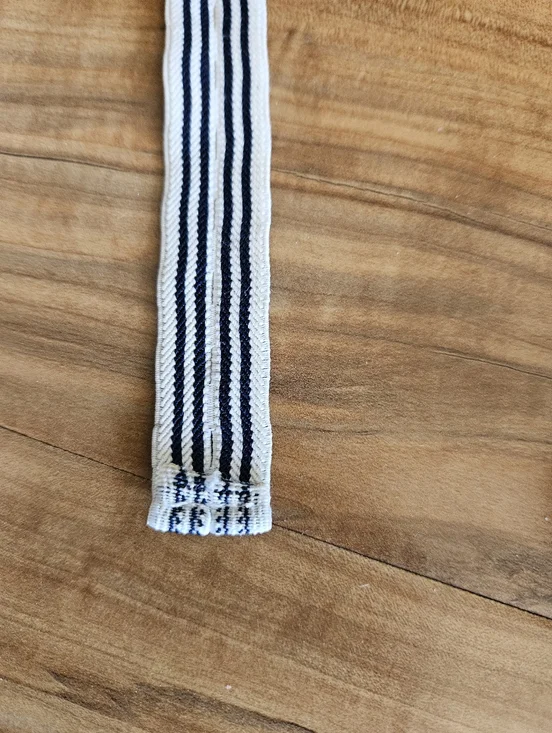 Striped Elastic Suspenders with Leather Accents - Light Blue & Brown For Toddler - Picture 4 of 5